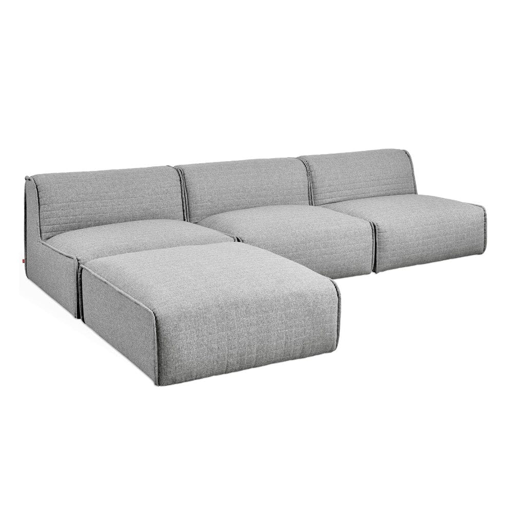 Nexus Modular 4-PC Sectional Sofa Gus Modern Parliament Stone 