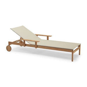 Pelago Outdoor Sunbed chaise lounge Skagerak by Fritz Hansen With Armrests Without Cushion 