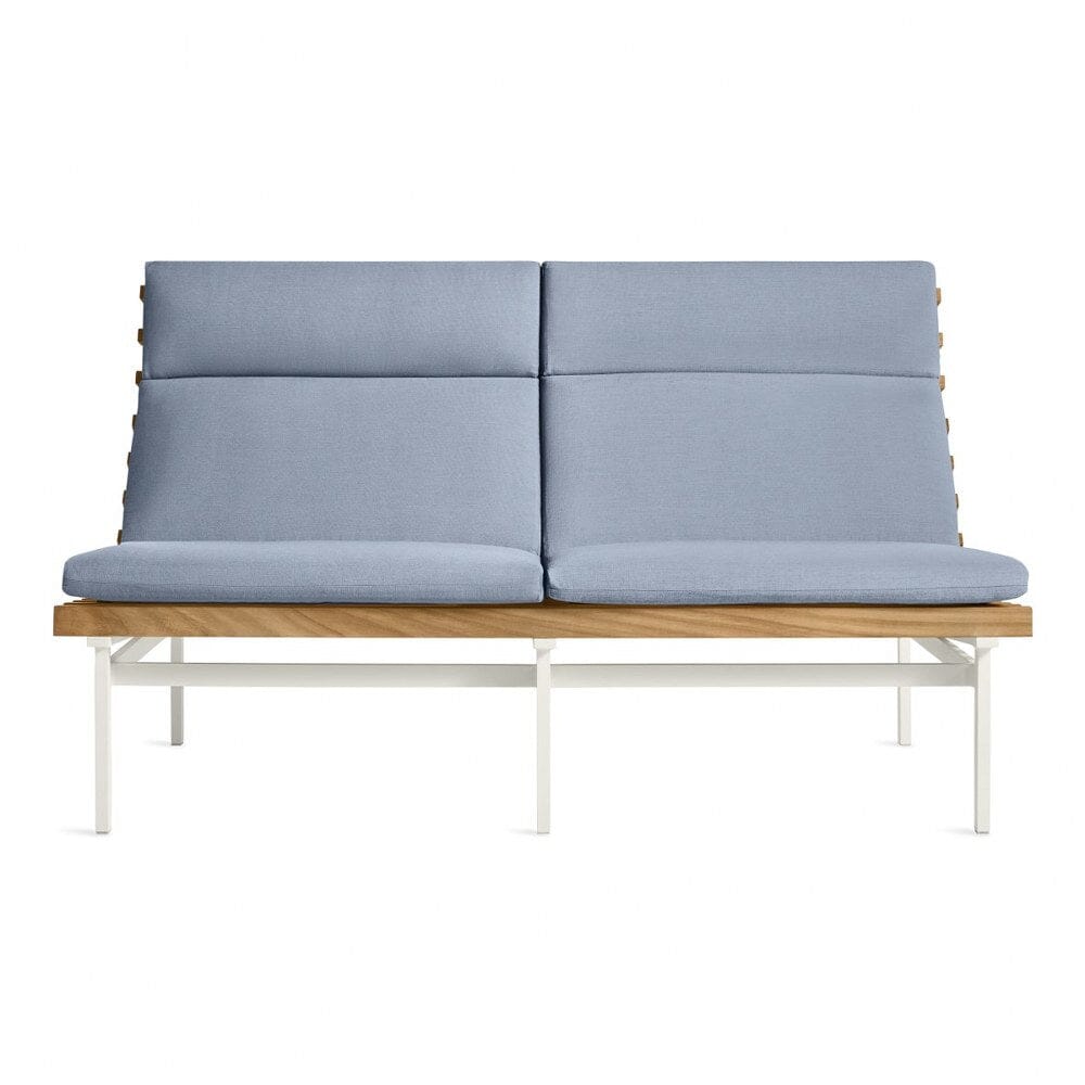 Perch Outdoor 2 Seat Sofa sofa BluDot Sunbrella Haze Whtie 