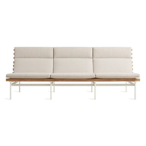 Perch Outdoor 3 Seat Sofa sofa BluDot Sunbrella Linen White 