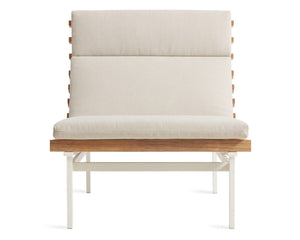Perch Outdoor Lounge Chair Lounge Chair BluDot Sunbrella Linen White 