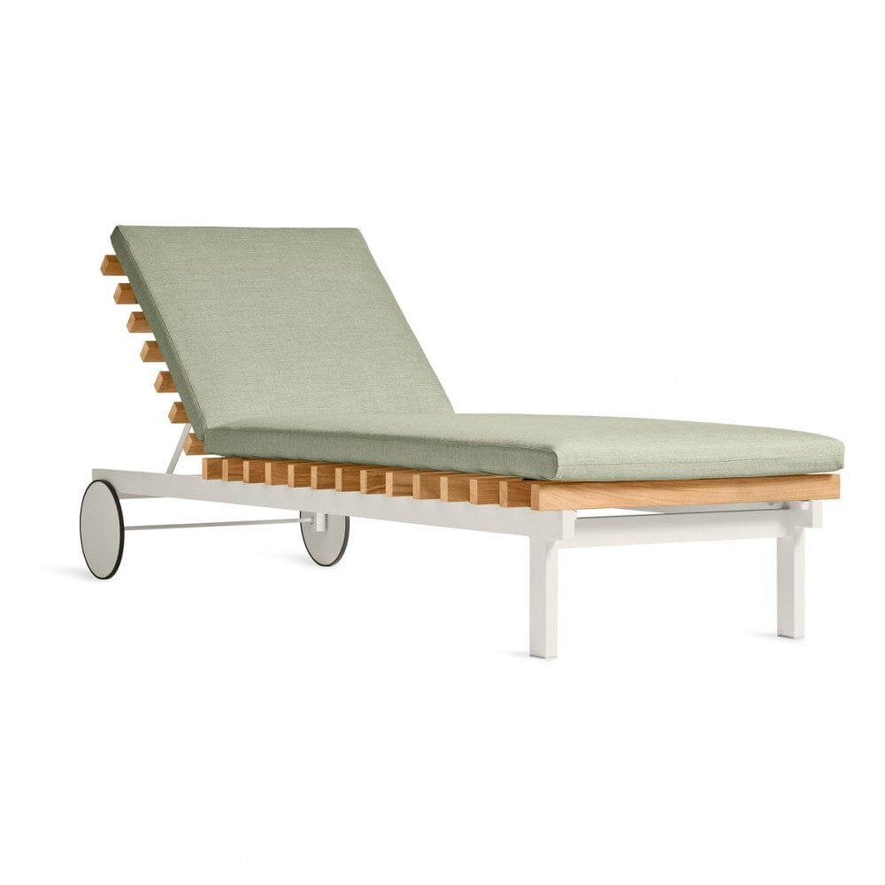 Perch Outdoor Sun Lounger Outdoors BluDot Sunbrella Oasis White 