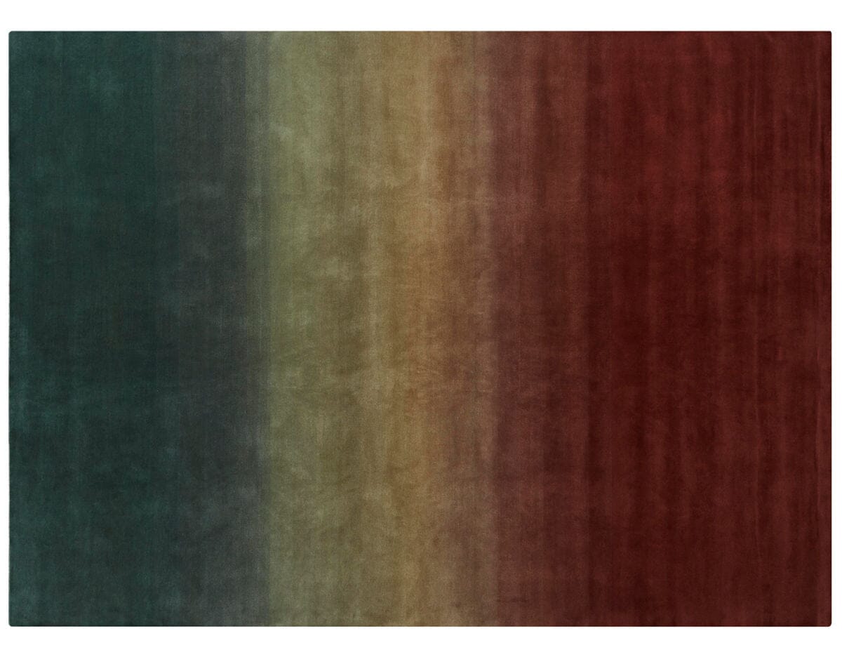 Degrade Rug Rug Gan Petrol-Wine 9’10" x 13’2" 