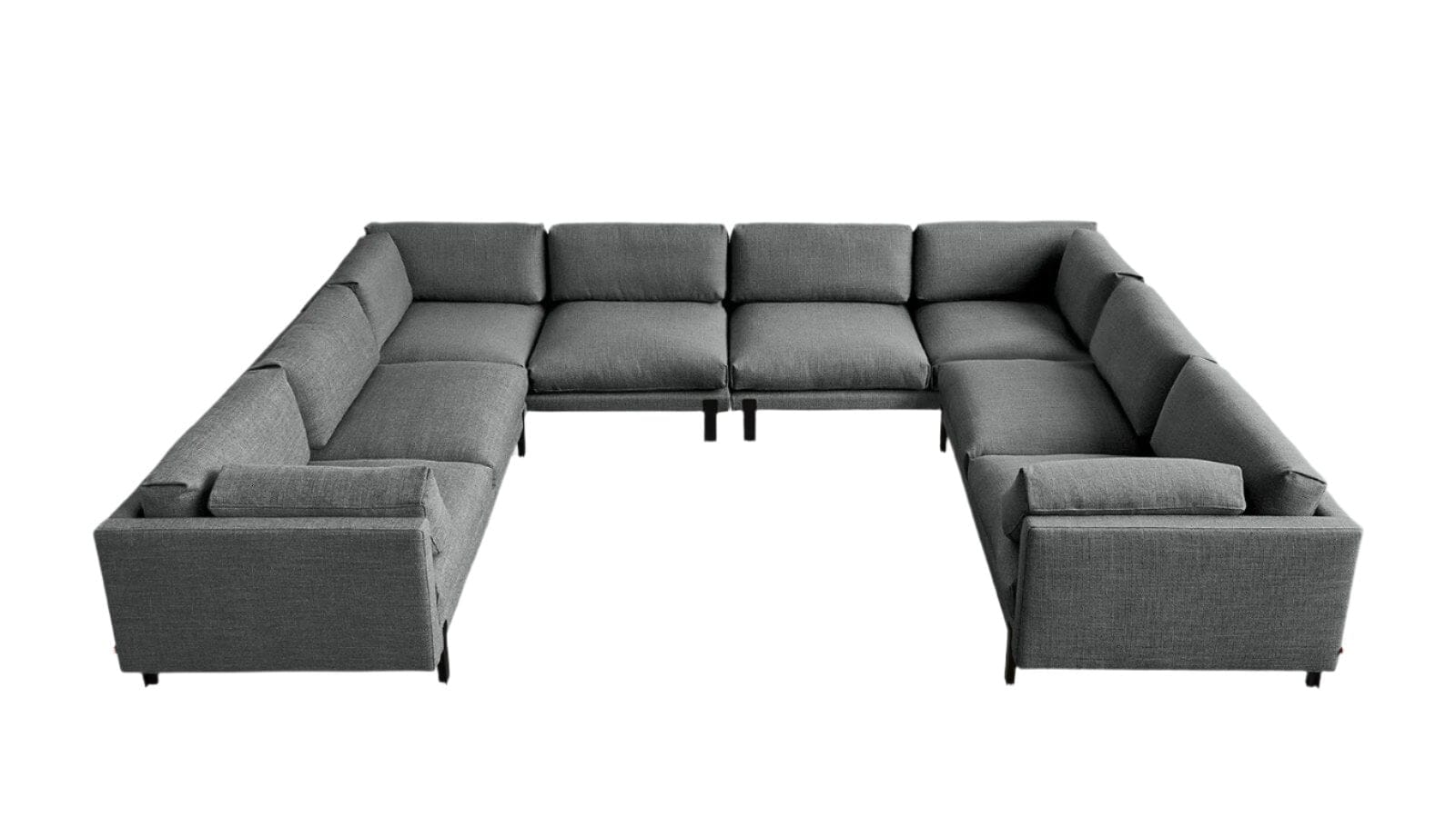 Silverlake U-Shaped Sectional Sofa Gus Modern Andorra Pewter 