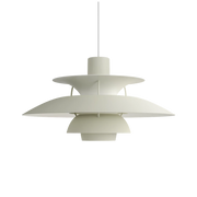 PH 5 Pendant Light hanging lamps Louis Poulsen Monochrome Pale Pewter 