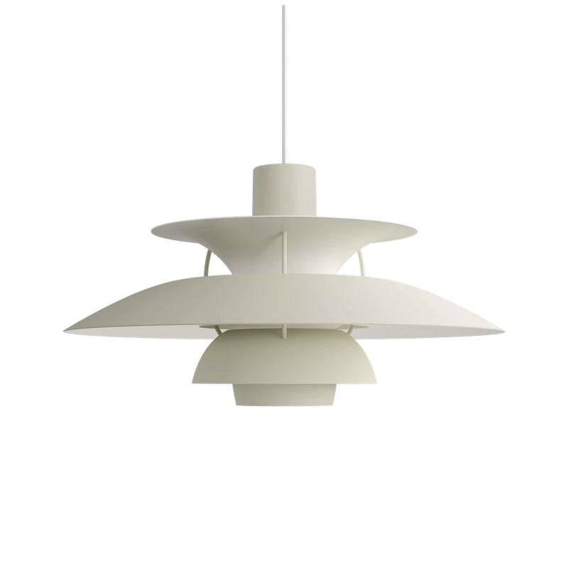 PH 5 Pendant Light hanging lamps Louis Poulsen Monochrome Pale Pewter 