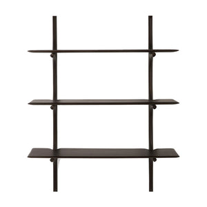 PI Wall Shelf storage Ethnicraft Mahogany Dark Brown 3 Shelves 