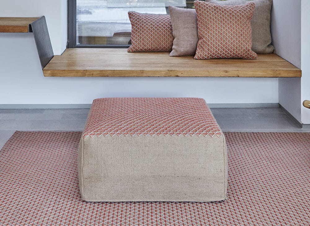 Raw Small Pouf Ottoman Gan 