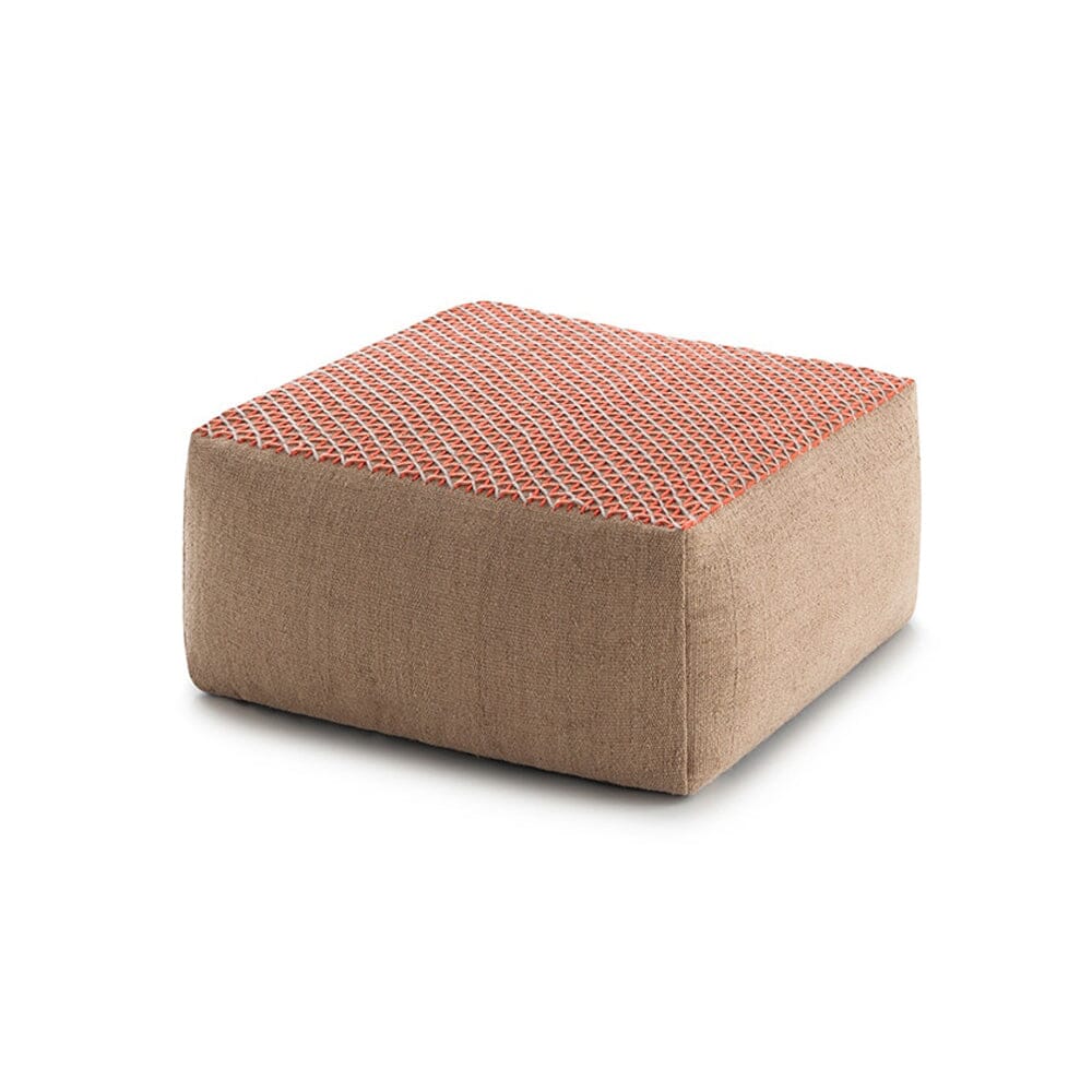 Raw Small Pouf Ottoman Gan Pink 