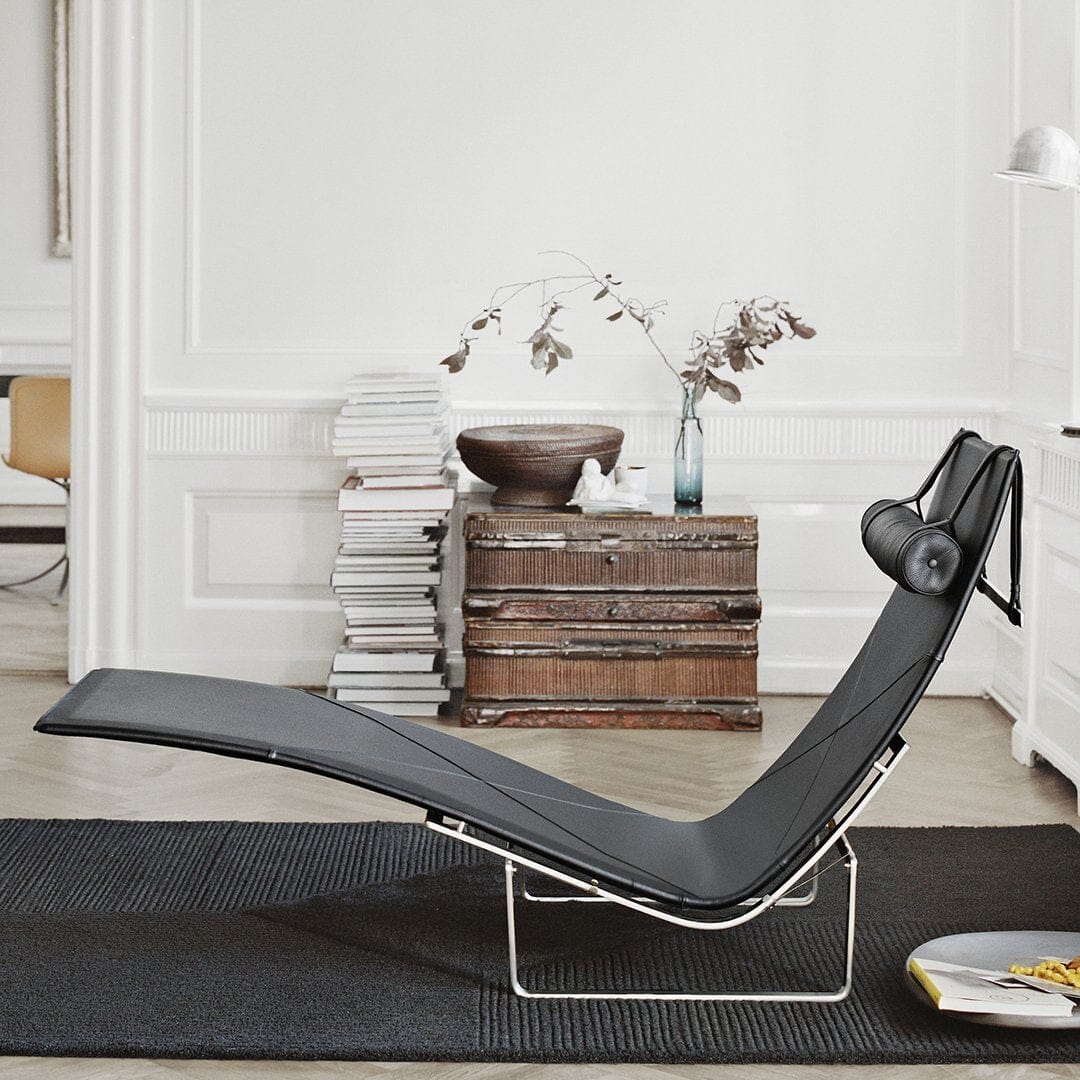 PK24 Leather Chaise Lounge lounge chair Fritz Hansen 