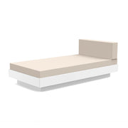 Platform One Chaise Lounge lounge chairs Loll Designs Cloud White Canvas Flax 
