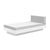 Platform One Chaise Lounge lounge chairs Loll Designs Cloud White Cast Silver 