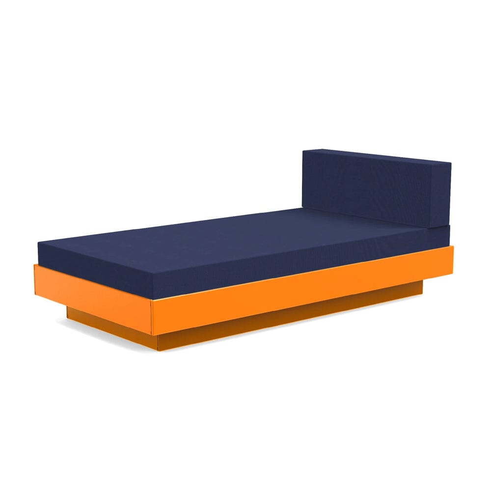 Platform One Chaise Lounge lounge chairs Loll Designs Sunset Orange Canvas Navy 