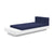 Platform One Chaise Lounge with Table lounge chairs Loll Designs Cloud White Canvas Navy 