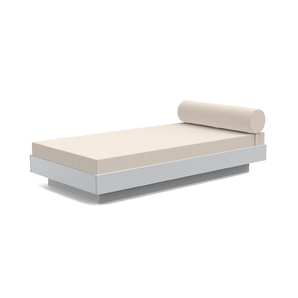 Platform One Daybed Beds Loll Designs Driftwood Canvas Flax 