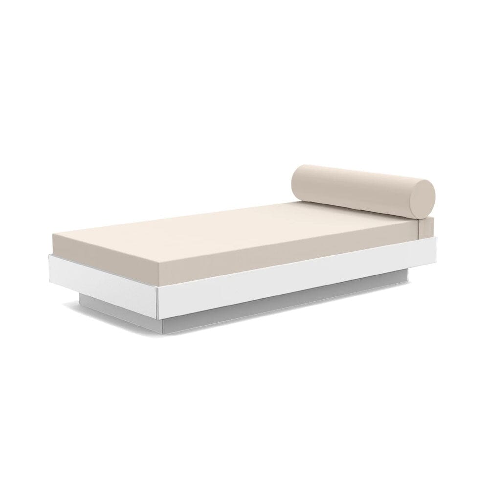 Platform One Daybed Beds Loll Designs Cloud White Canvas Flax 