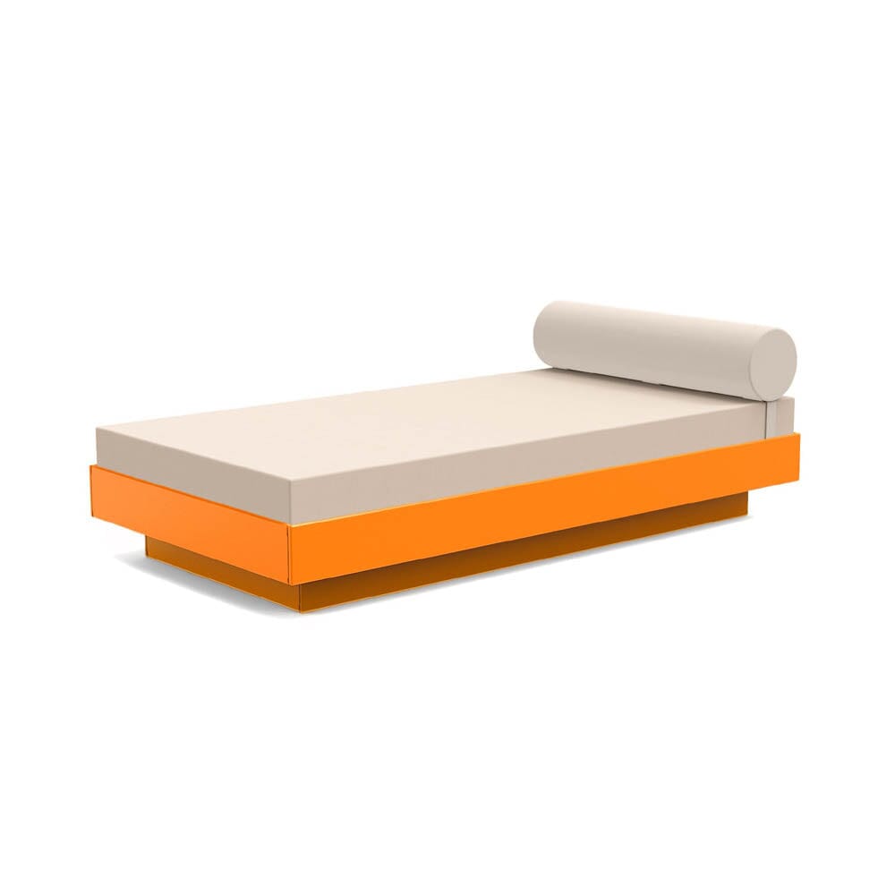 Platform One Daybed Beds Loll Designs Sunset Orange Canvas Flax 