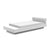 Platform One Daybed with Table Beds Loll Designs Cloud White Cast Silver 