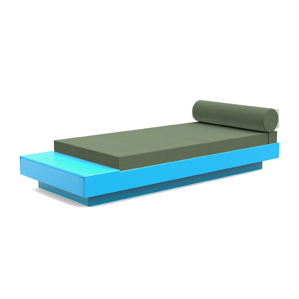 Platform One Daybed with Table Beds Loll Designs Sky Blue Canvas Fern 