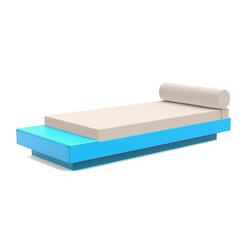 Platform One Daybed with Table Beds Loll Designs Sky Blue Canvas Flax 