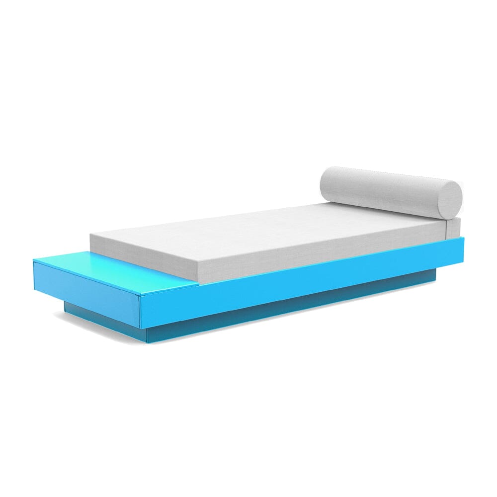 Platform One Daybed with Table Beds Loll Designs Sky Blue Cast Silver 