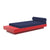 Platform One Daybed with Table Beds Loll Designs Apple Red Canvas Navy 