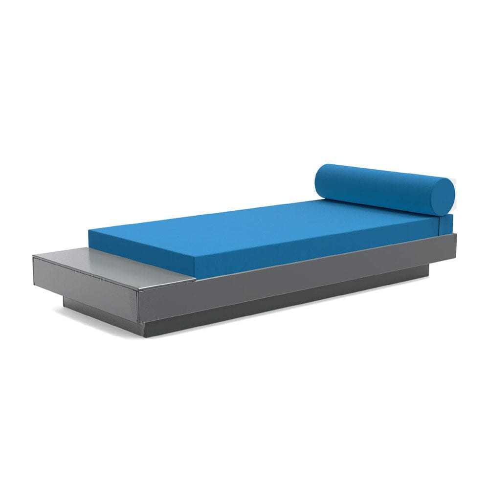 Platform One Daybed with Table Beds Loll Designs Charcoal Grey Canvas Regatta 