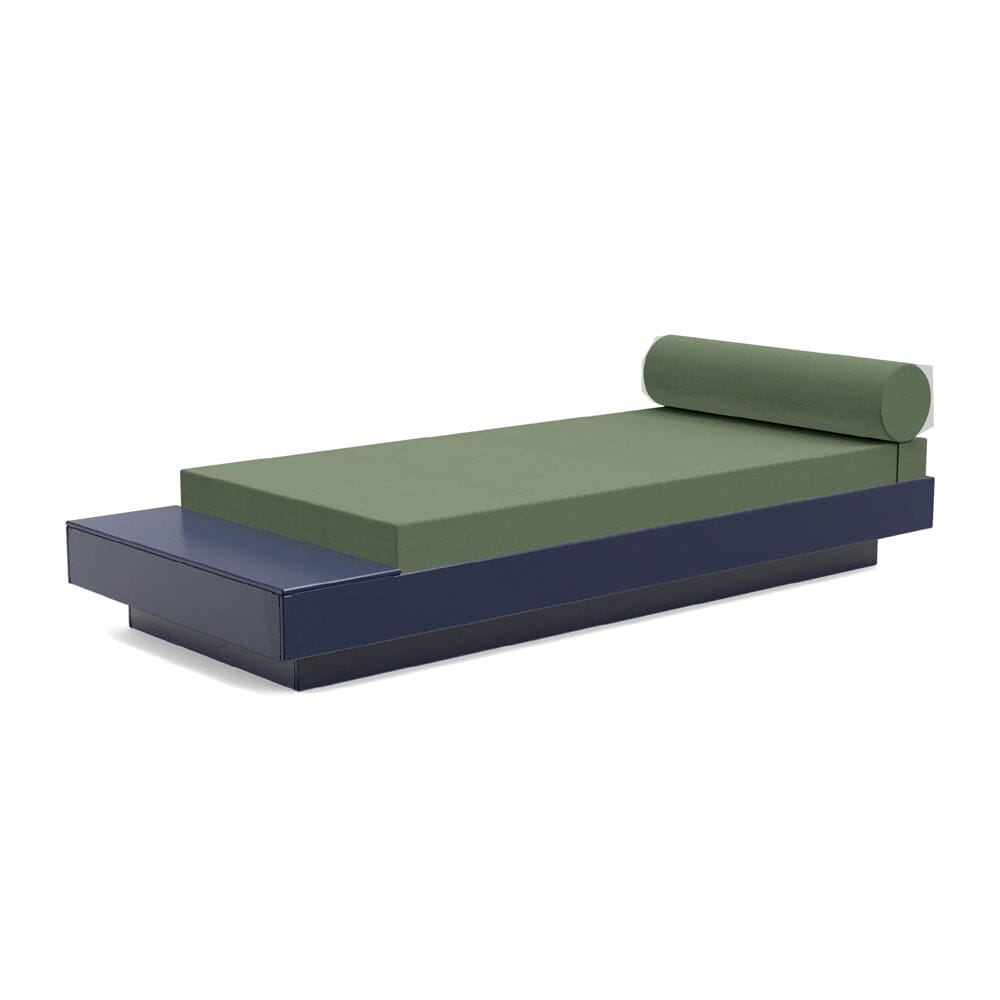 Platform One Daybed with Table Beds Loll Designs Navy Blue Canvas Fern 