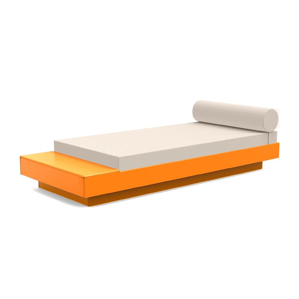 Platform One Daybed with Table Beds Loll Designs Sunset Orange Canvas Flax 