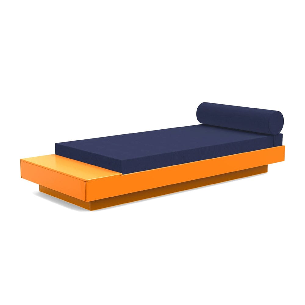 Platform One Daybed with Table Beds Loll Designs Sunset Orange Canvas Navy 