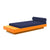 Platform One Daybed with Table Beds Loll Designs Sunset Orange Canvas Navy 