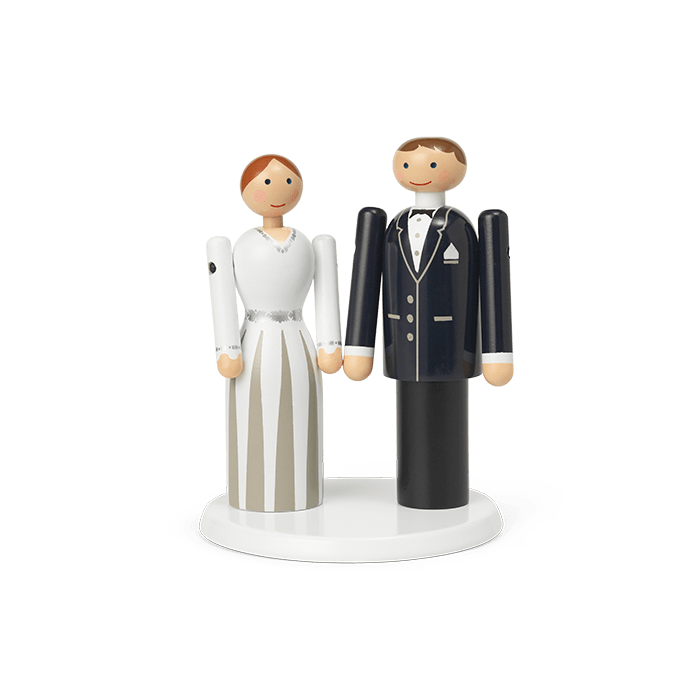 Kay Bojesen Platform for the Mini Bridal Couple, White, view 2