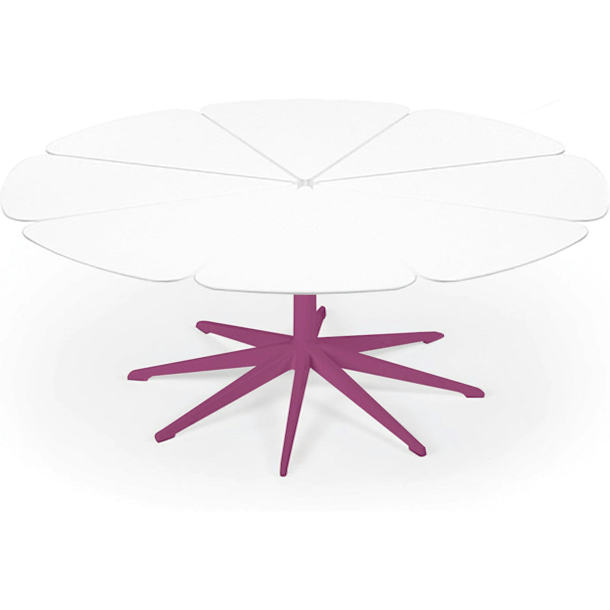 Richard Schultz Petal Coffee Table Coffee Tables Knoll White Petals Plum 
