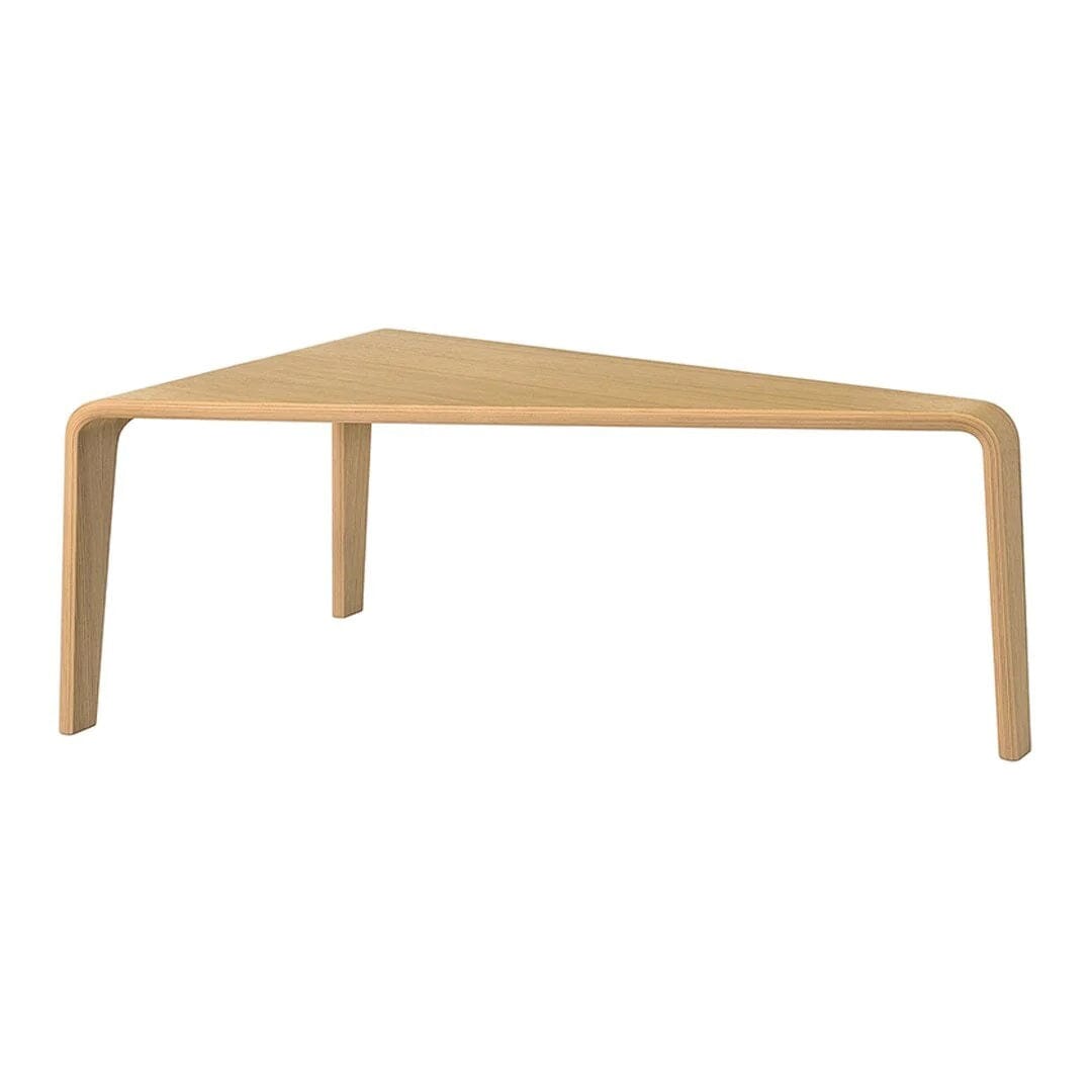 Ply Curved Plywood Low Table side/end table Arper Right-hand low table Natural Oak Finish 