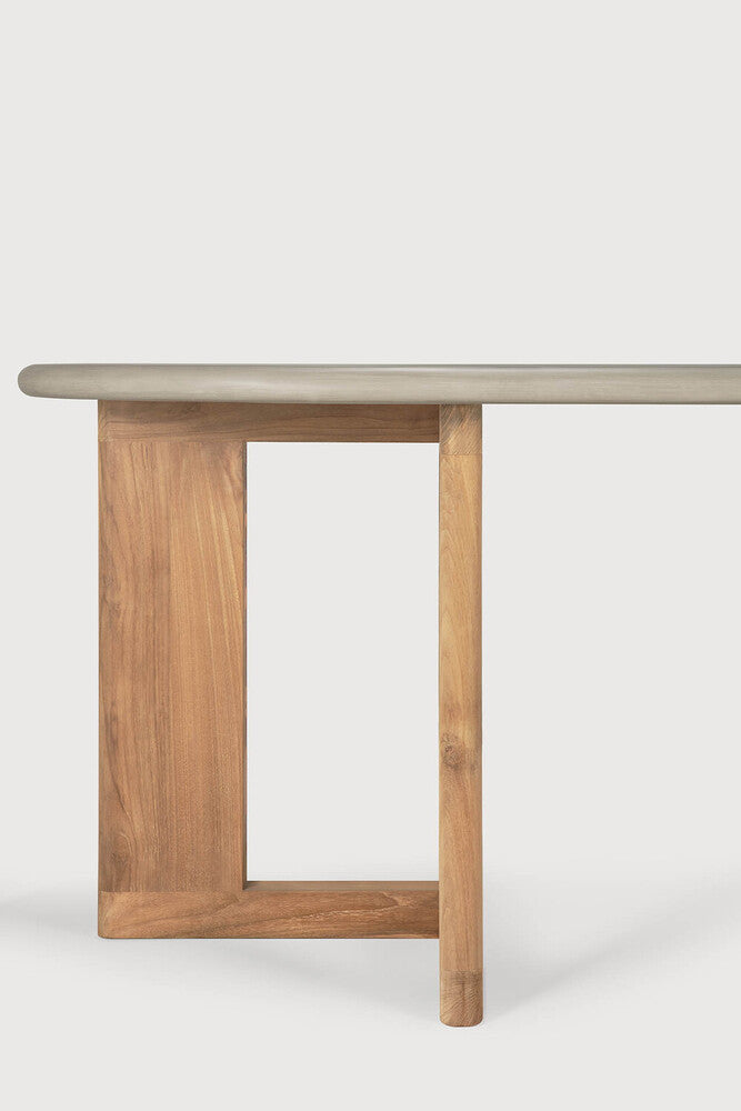 Trestle outdoor dining table