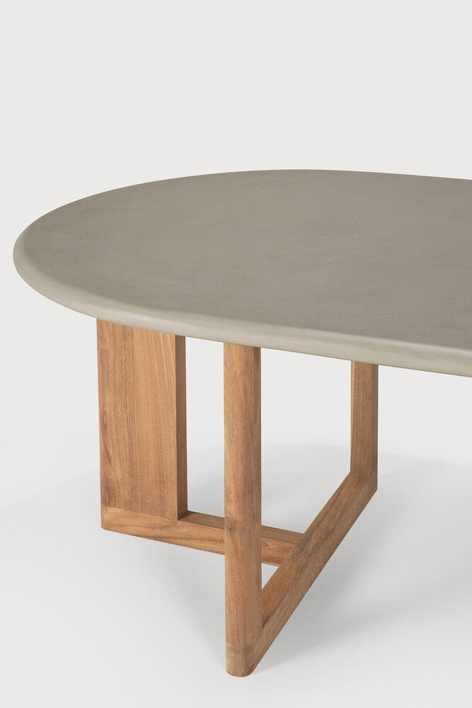 Trestle outdoor dining table