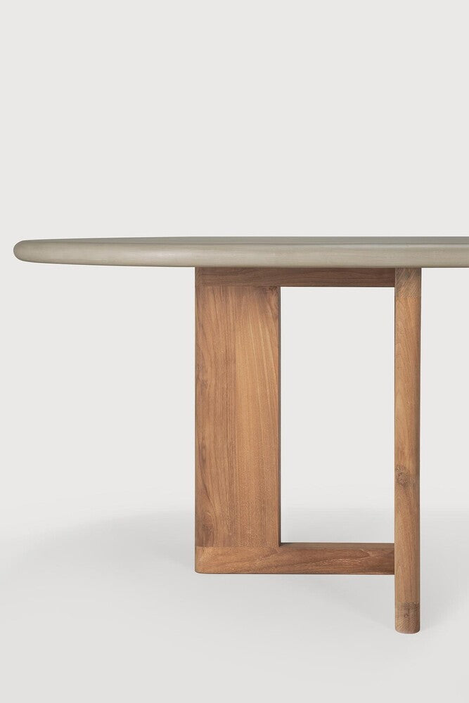 Trestle outdoor dining table