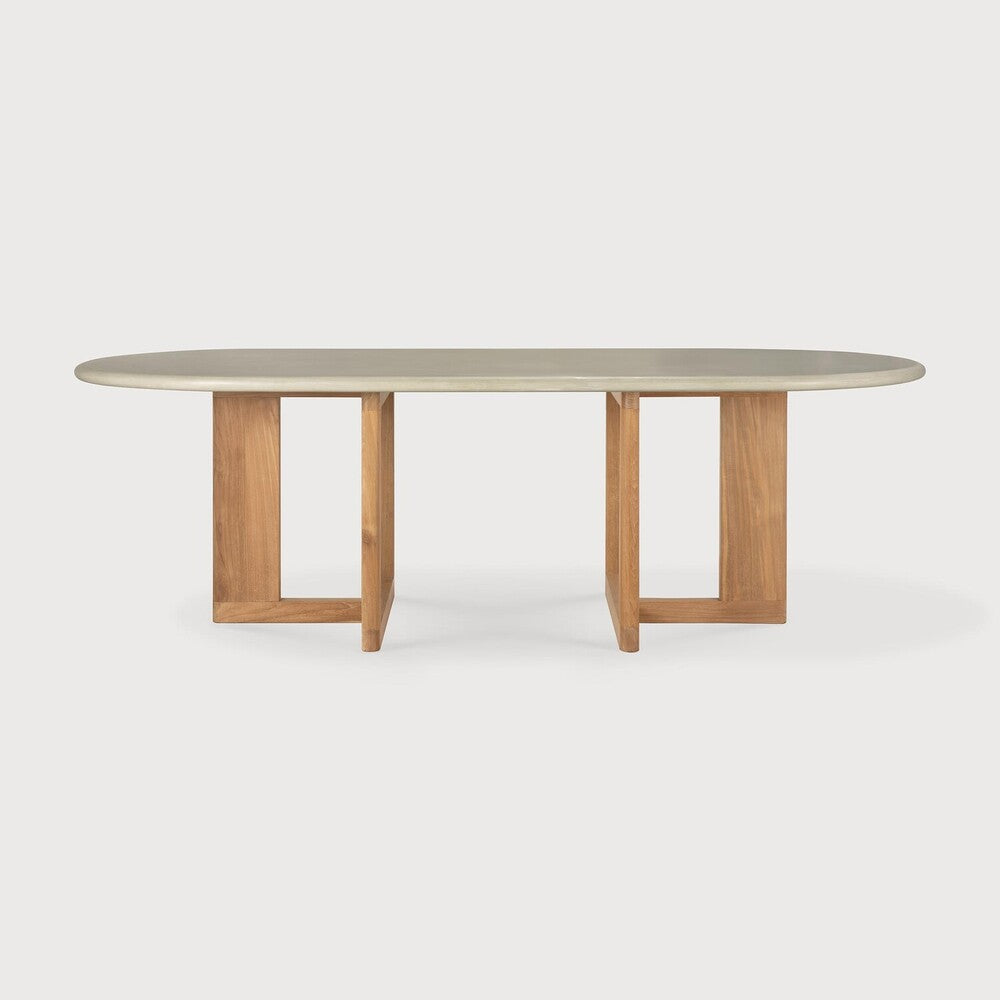 Trestle outdoor dining table