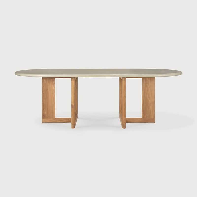 Trestle outdoor dining table