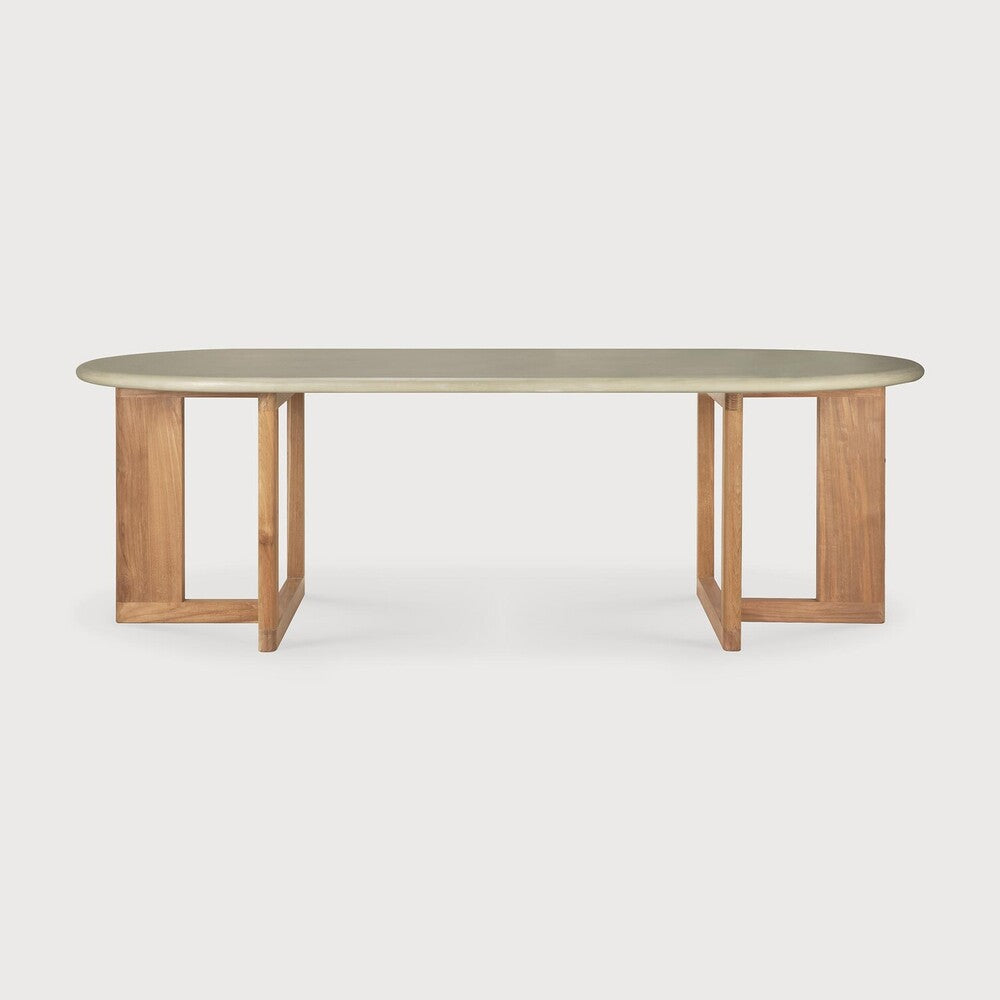 Trestle outdoor dining table