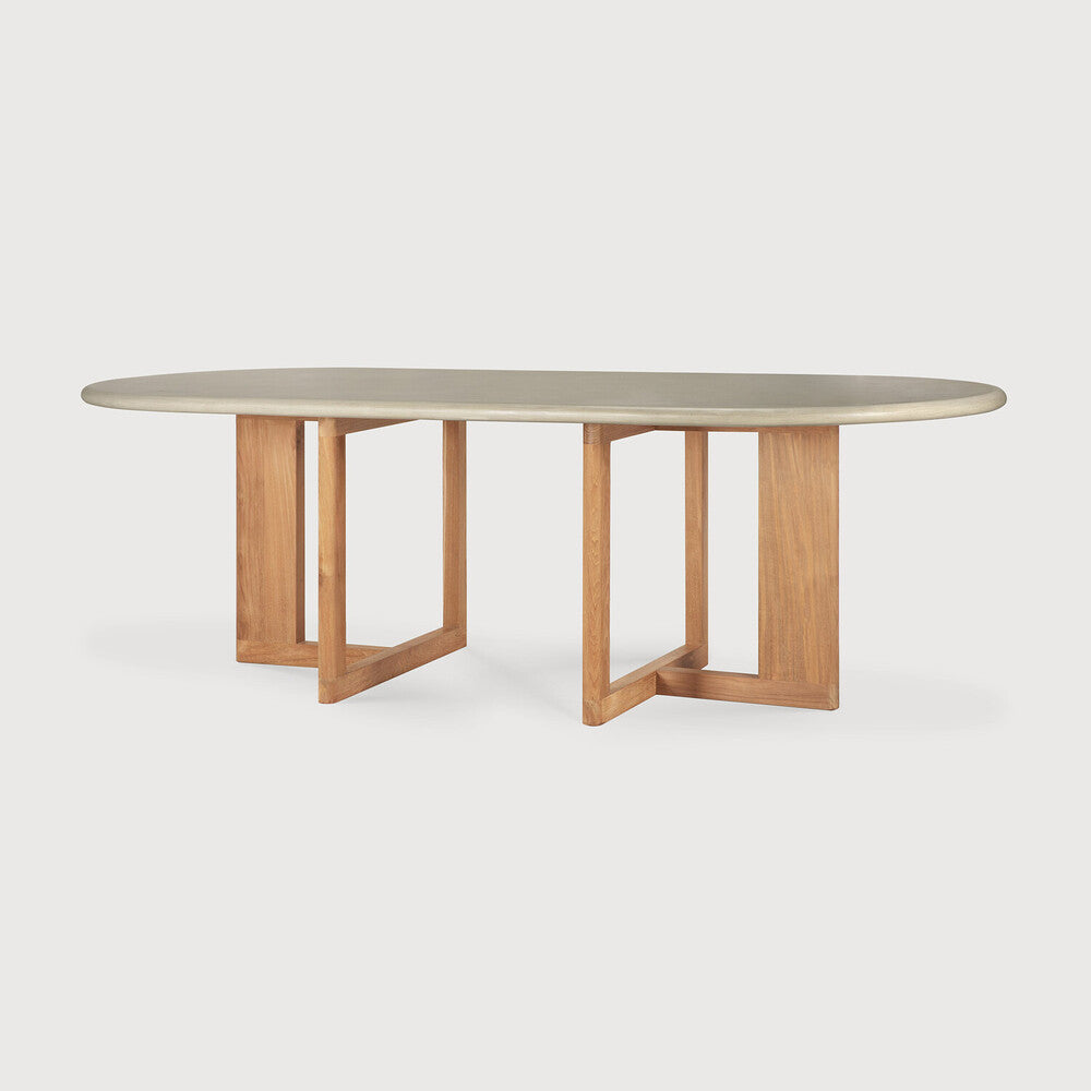 Trestle outdoor dining table
