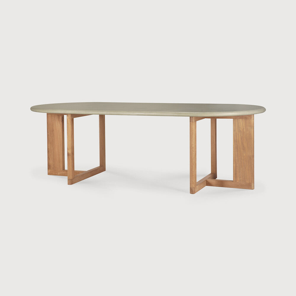 Trestle outdoor dining table