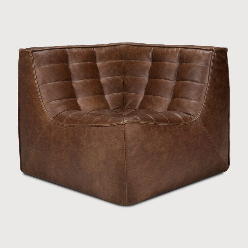 N701 Sofa - Corner Sofa Ethnicraft Chestnut leather 