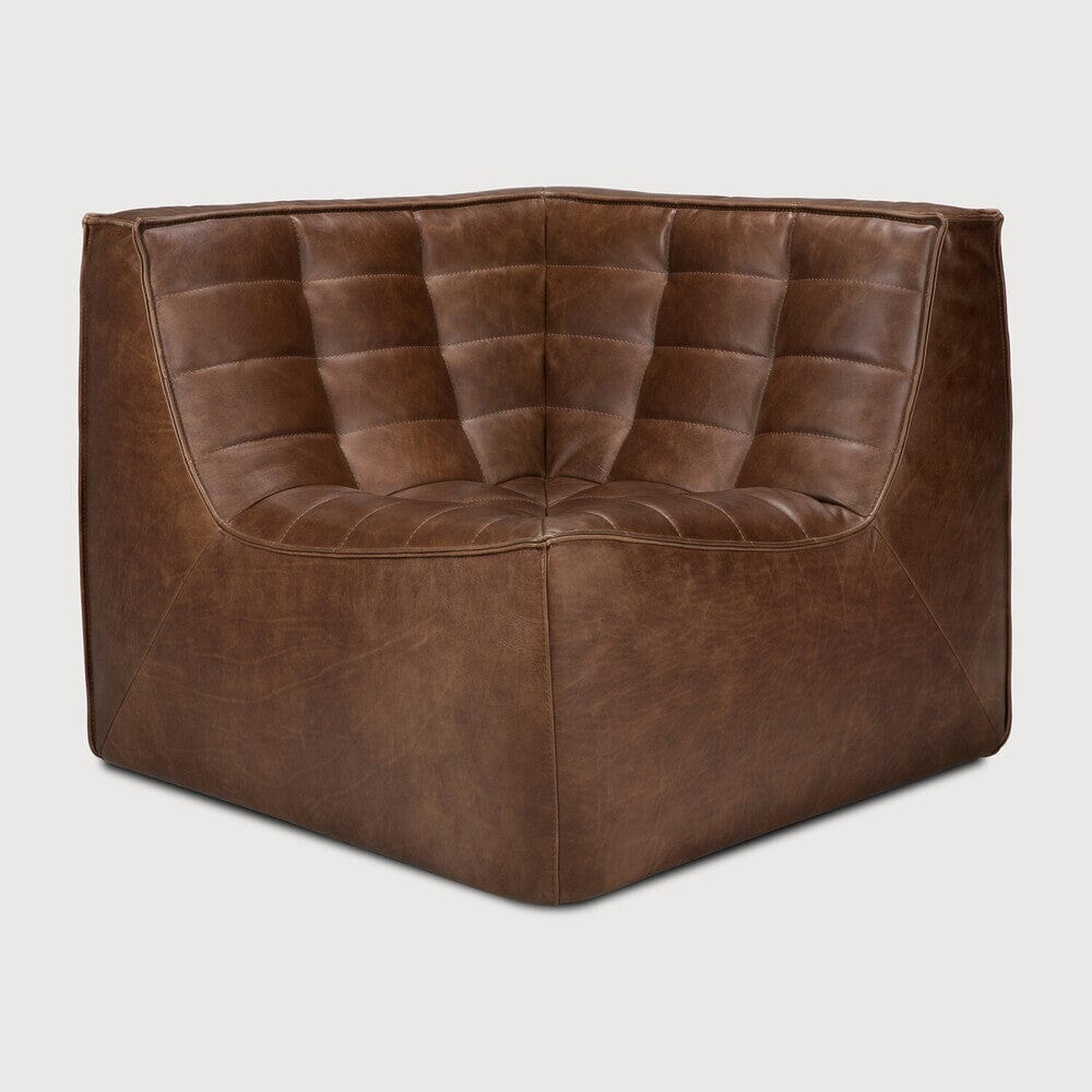 N701 Sofa - Corner Sofa Ethnicraft Chestnut leather 