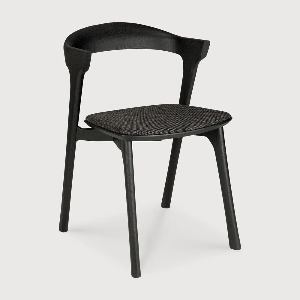 Oak Bok Black Dining Chair - Upholstered Seat Chairs Ethnicraft soft black 