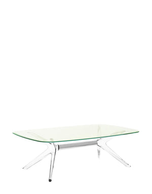 Blast Table Kartell Rectangle Crystal Chrome Green