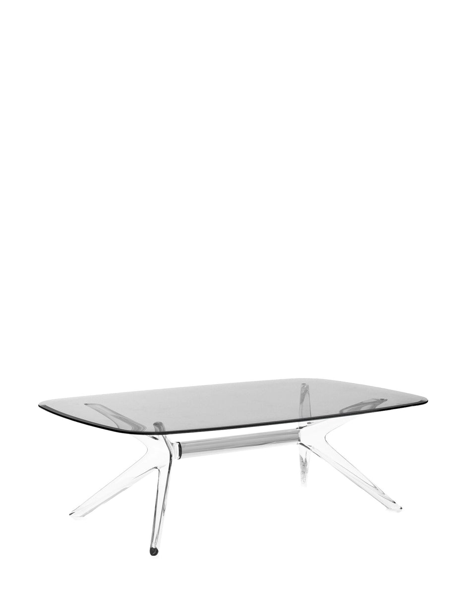 Blast Table Kartell Rectangle Crystal Chrome Grey