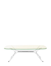 Blast Table Kartell Square Crystal Chrome Yellow