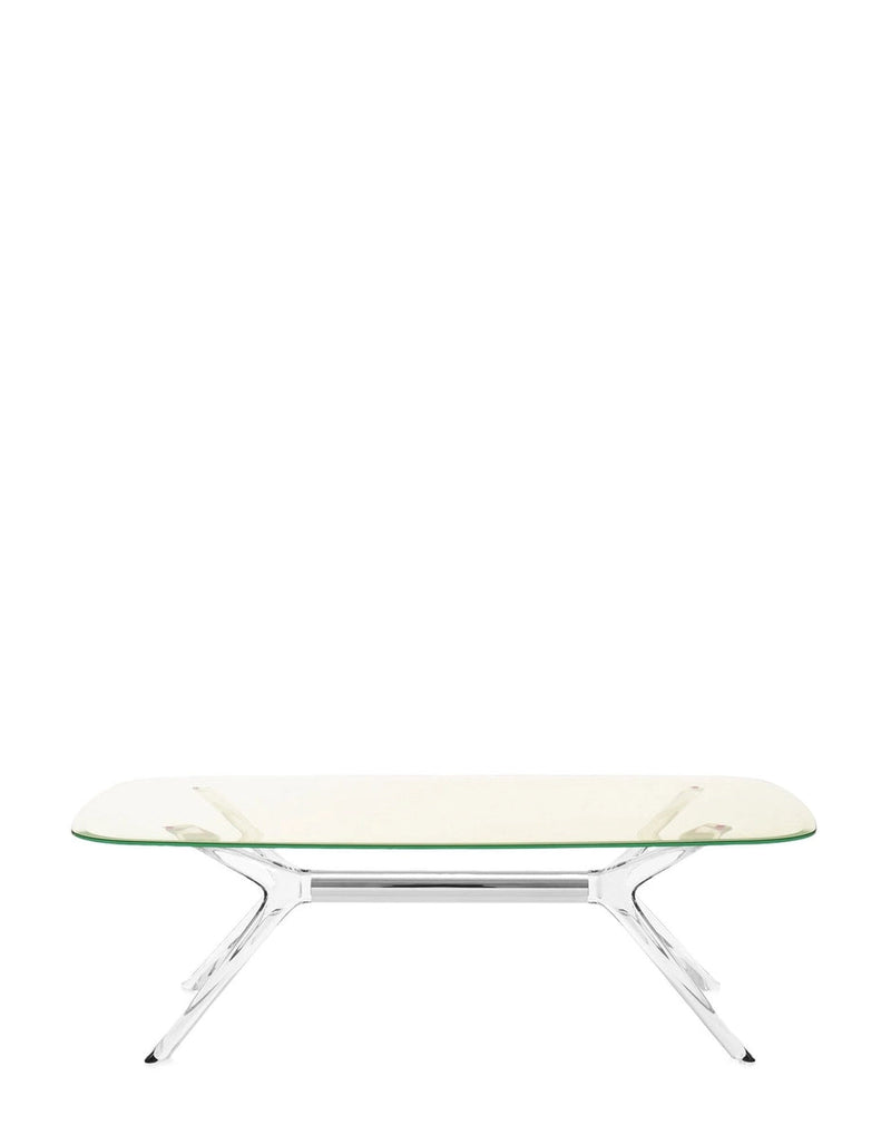 Blast Table Kartell Square Crystal Chrome Yellow