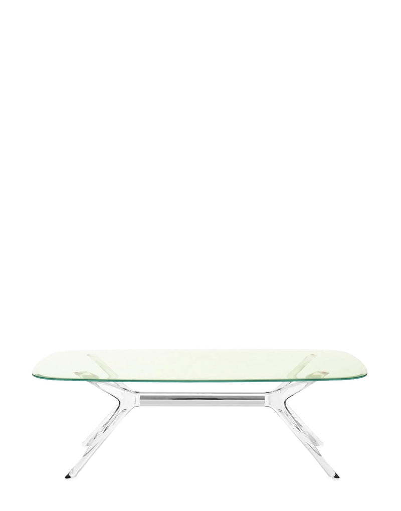 Blast Table Kartell Square Crystal Chrome Green